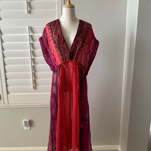 Natural life size small swim cover up boho chic